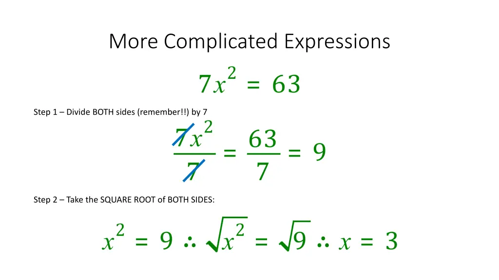 more complicated expressions