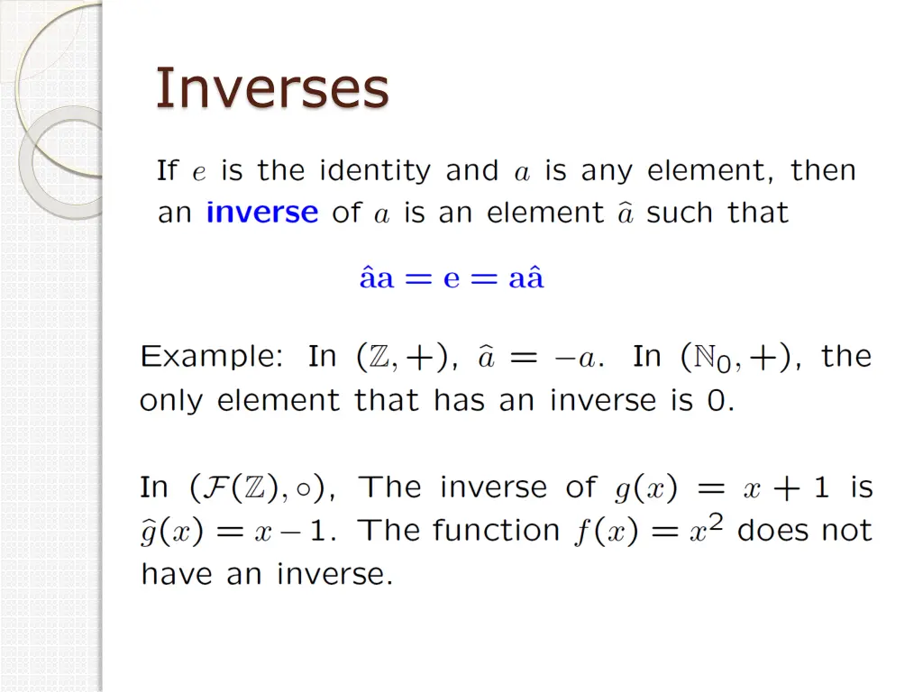 inverses