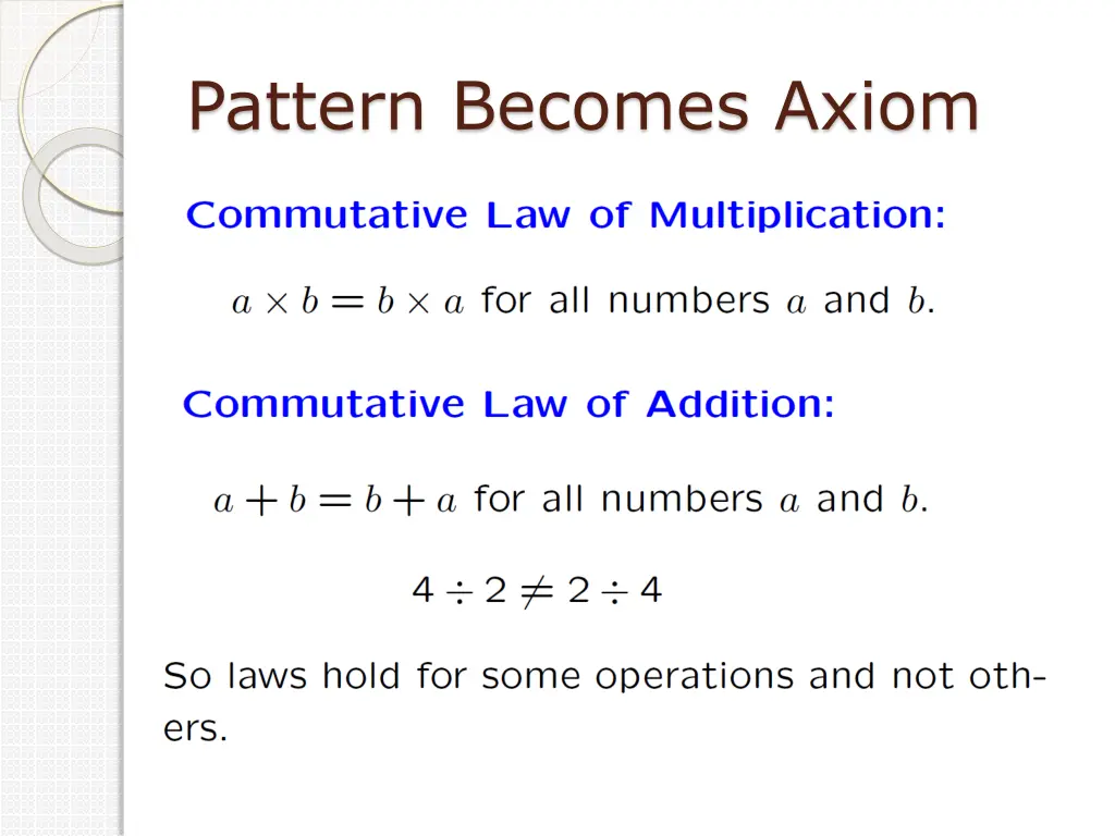 pattern becomes axiom