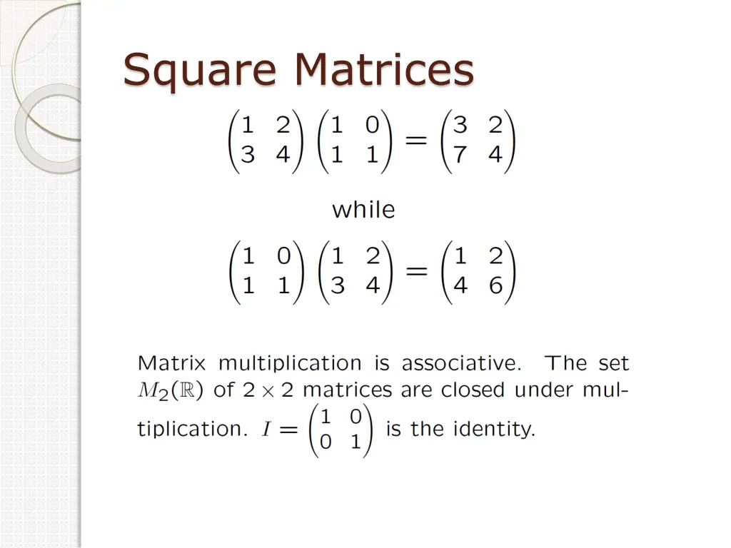 square matrices