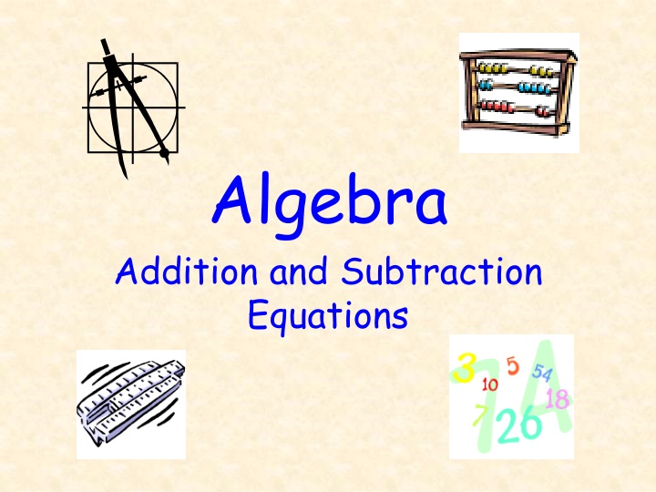 algebra addition and subtraction equations