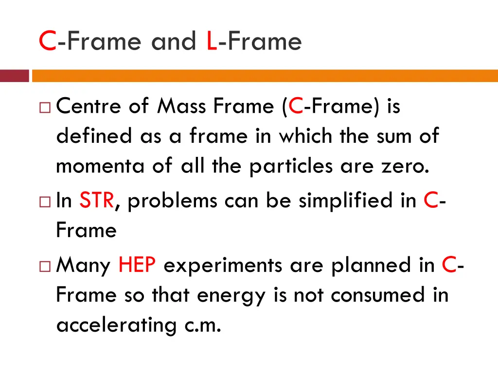 c frame and l frame