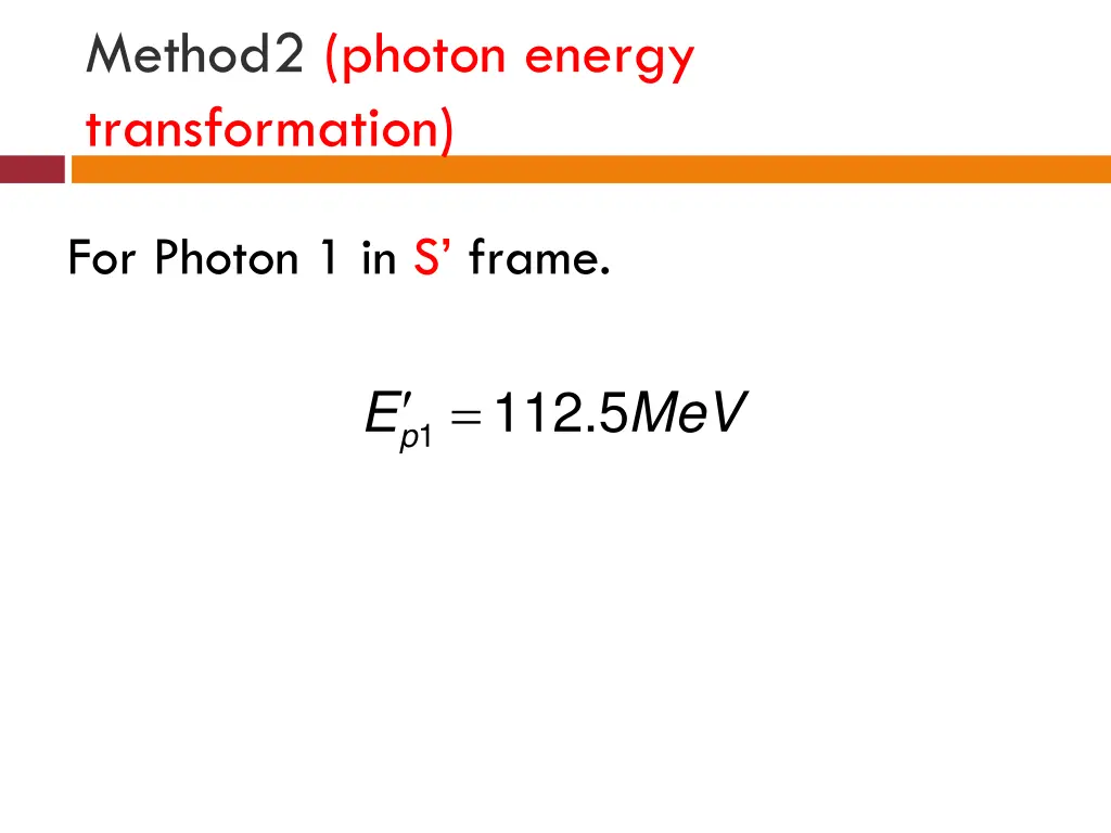 method2 photon energy transformation