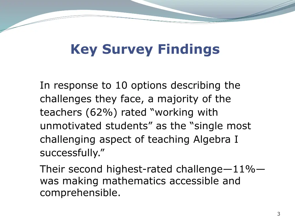 key survey findings