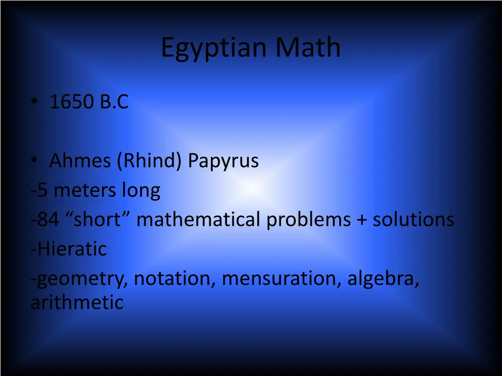 egyptian math