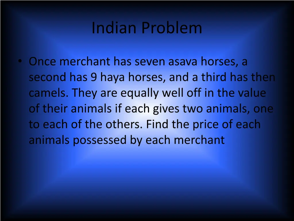 indian problem