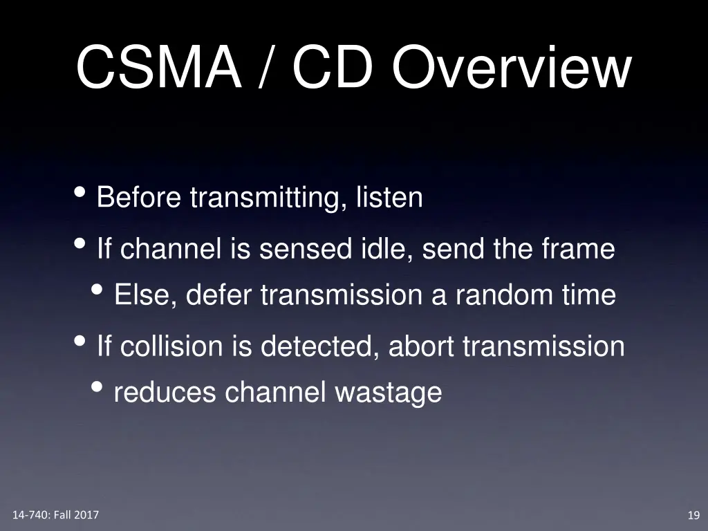 csma cd overview