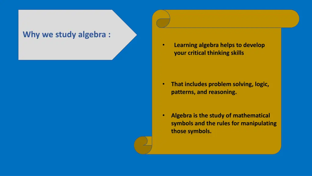 why we study algebra