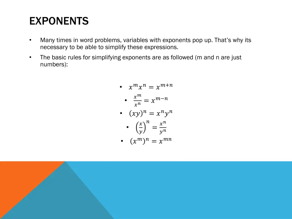 exponents