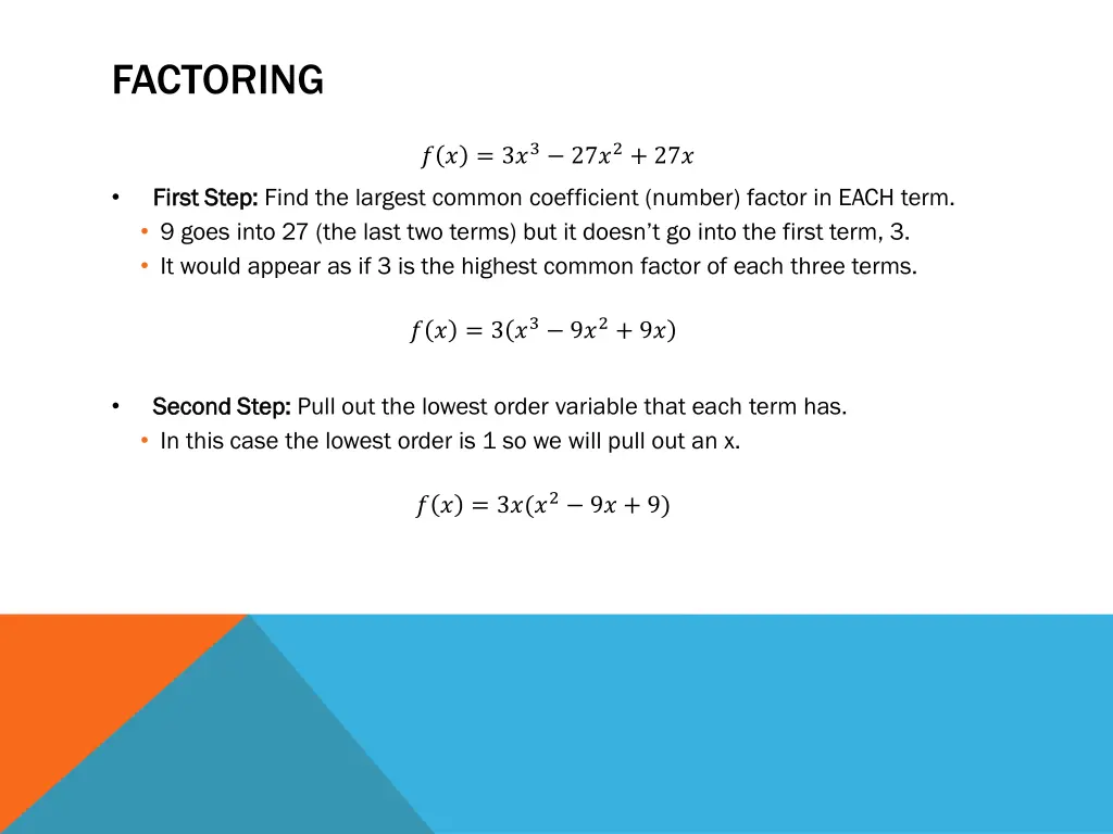 factoring 1