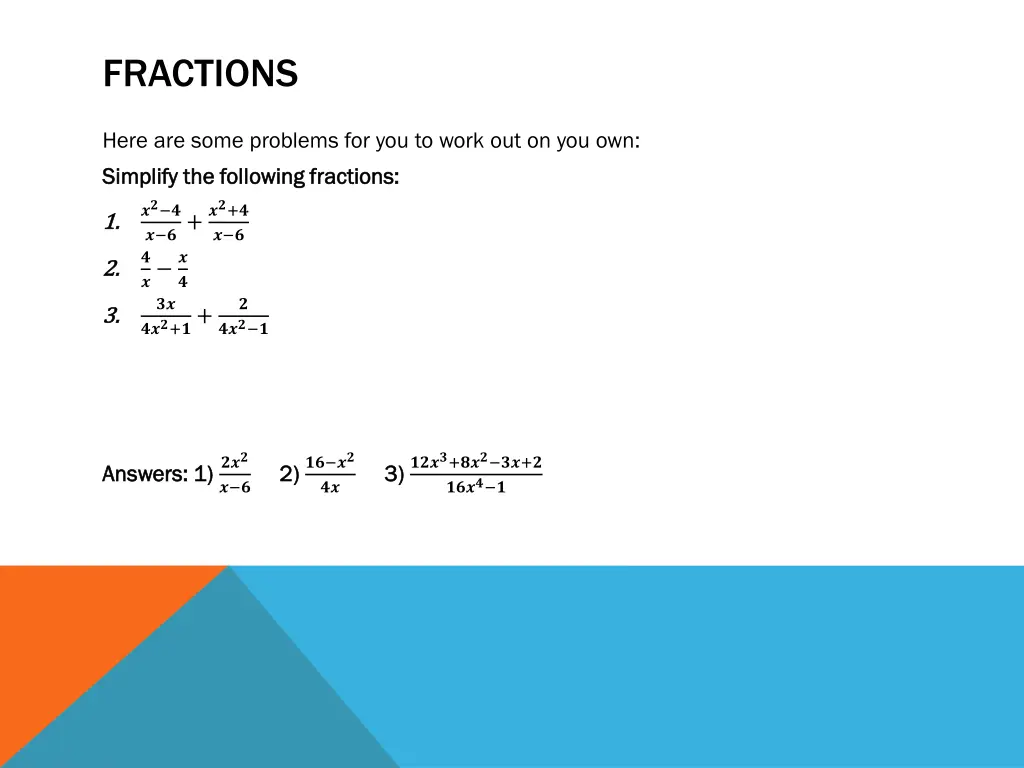 fractions 1