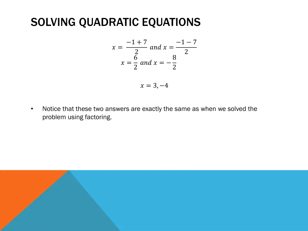 solving quadratic equations 4