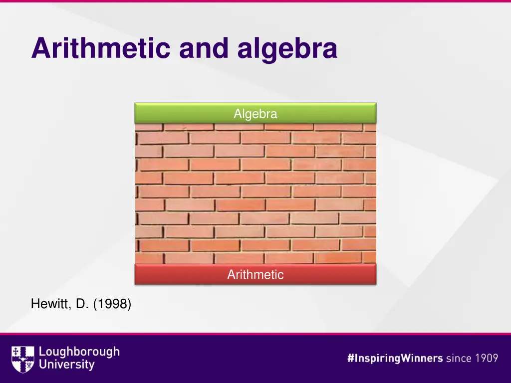 arithmetic and algebra