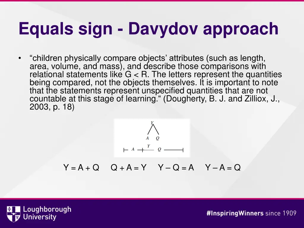 equals sign davydov approach