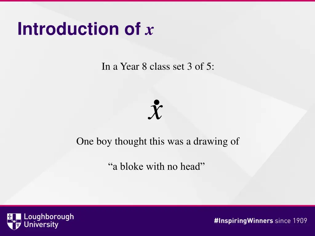 introduction of x