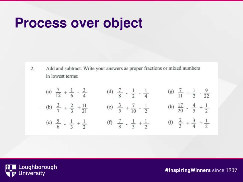 process over object