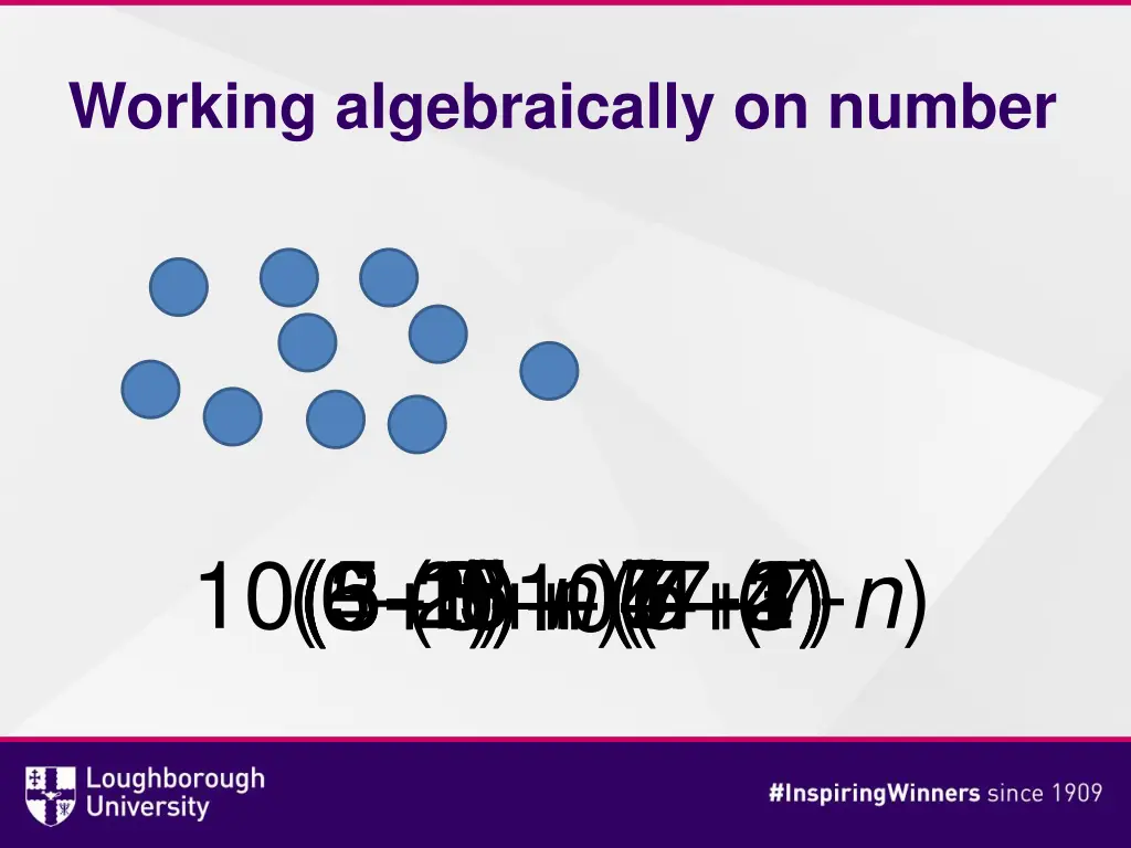 working algebraically on number 3