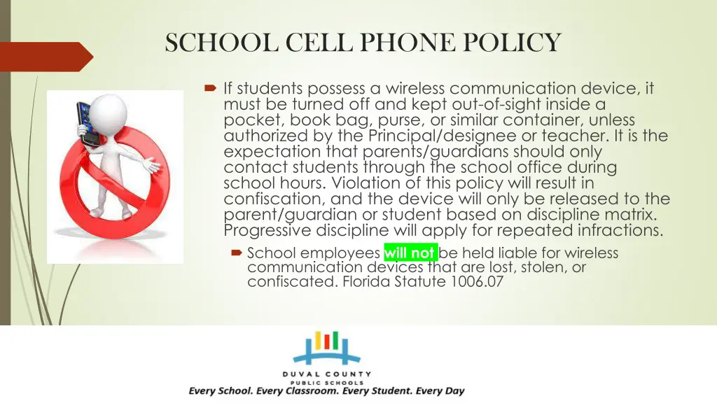 school cell phone policy