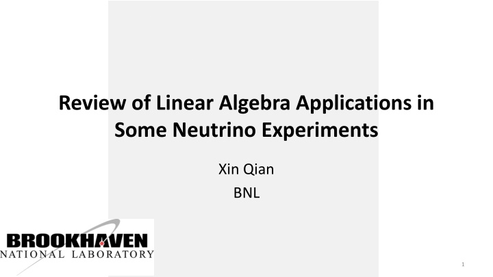 review of linear algebra applications in some