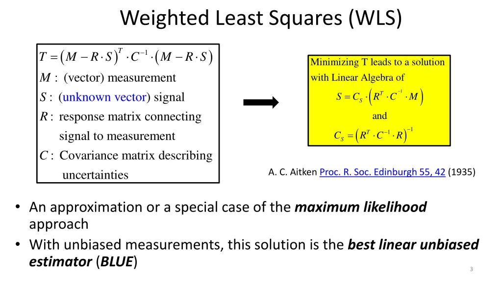 weighted least squares wls