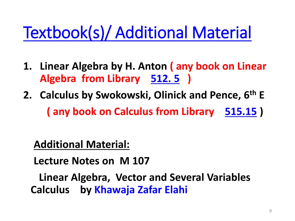 textbook s additional material textbook