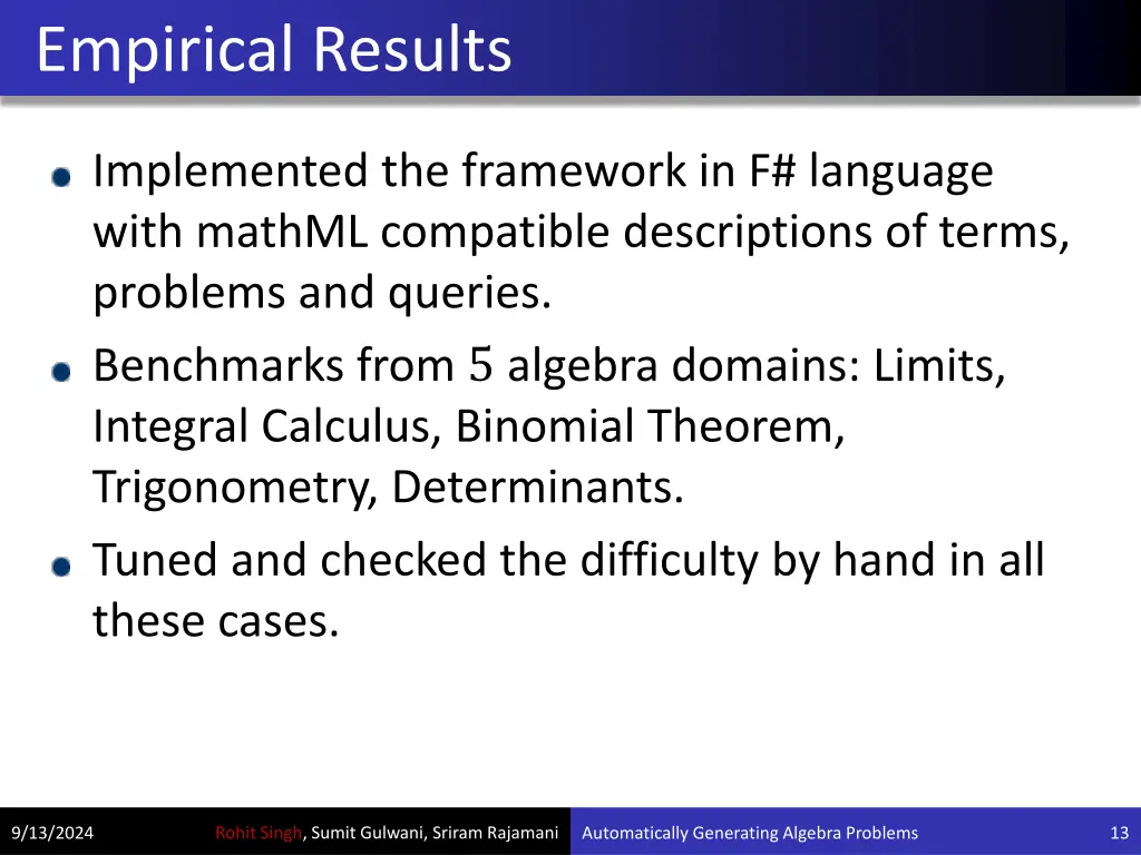 empirical results