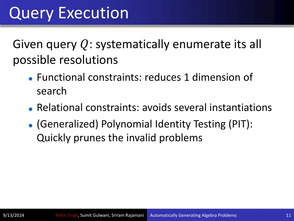 query execution