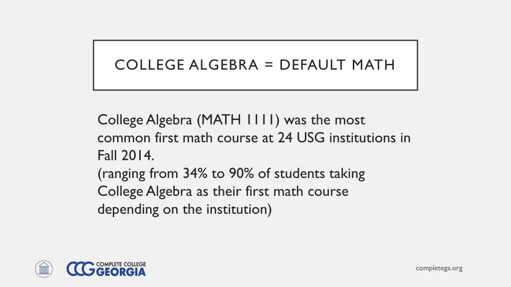 college algebra default math