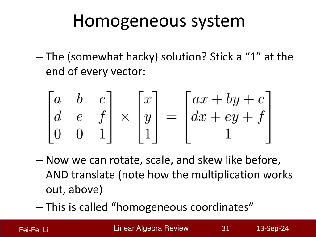 homogeneous system 1