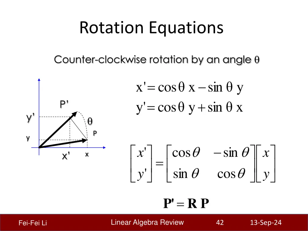 rotation equations