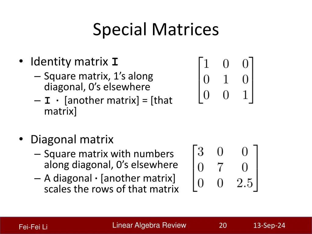 special matrices