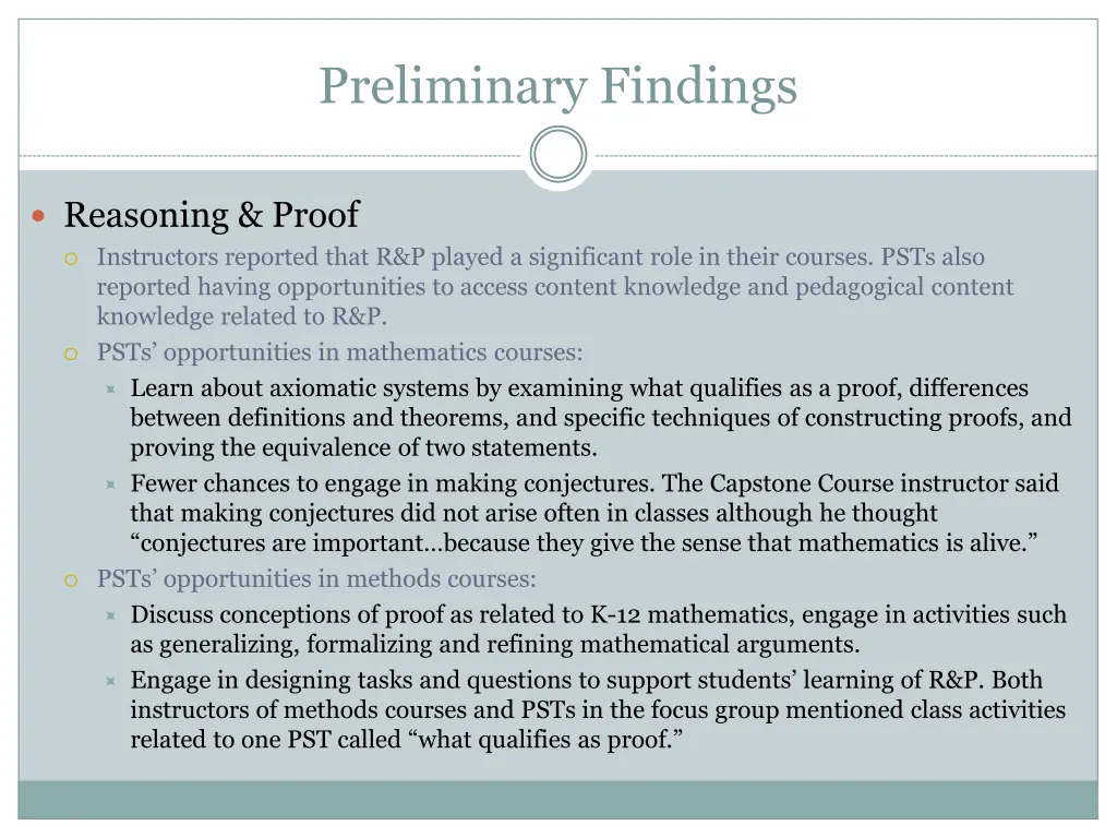 preliminary findings 2