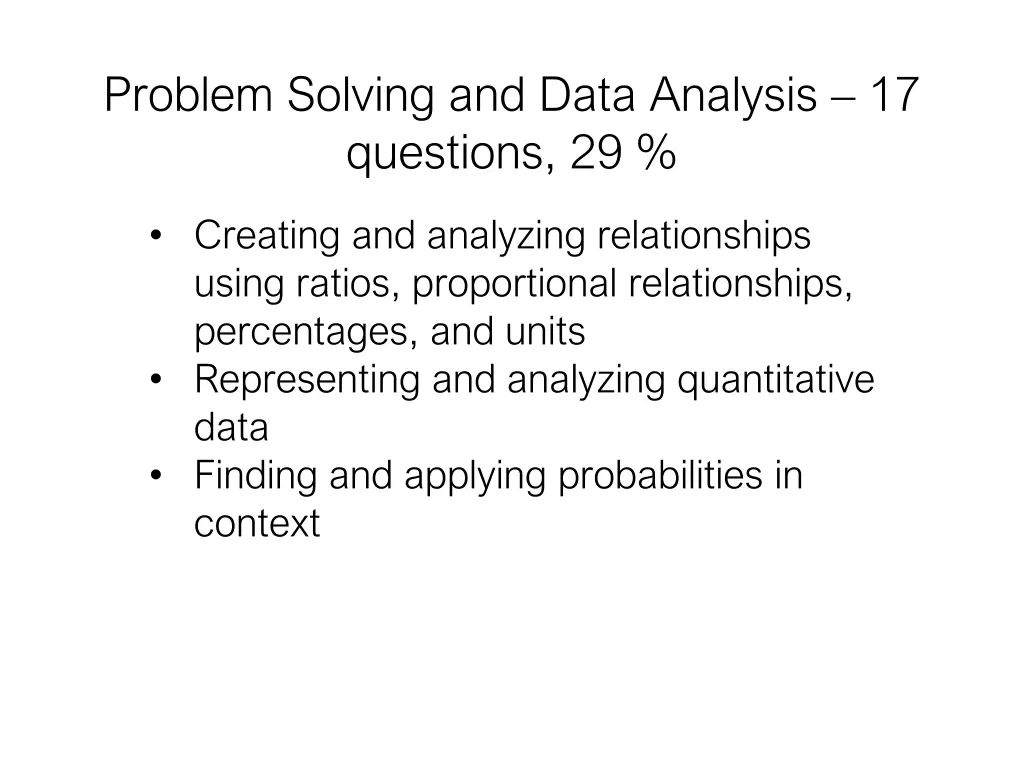 problem solving and data analysis 17 questions 29