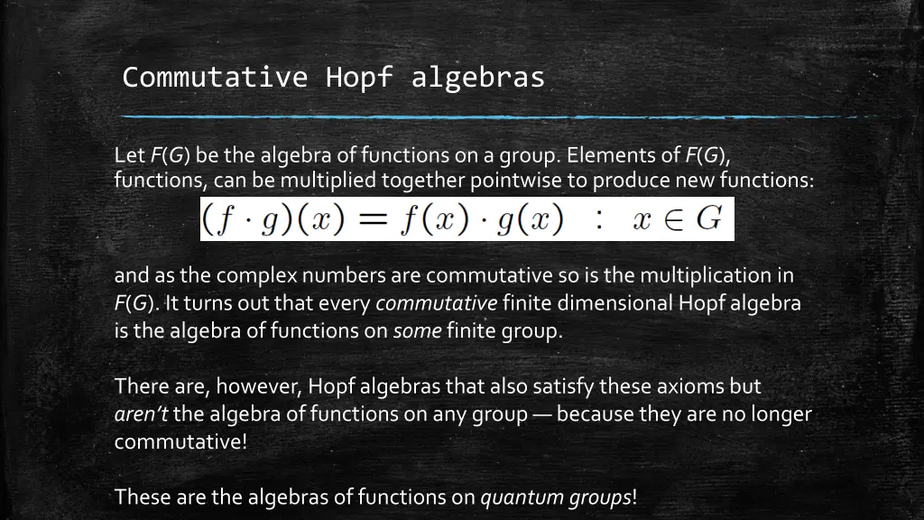 commutative hopf algebras