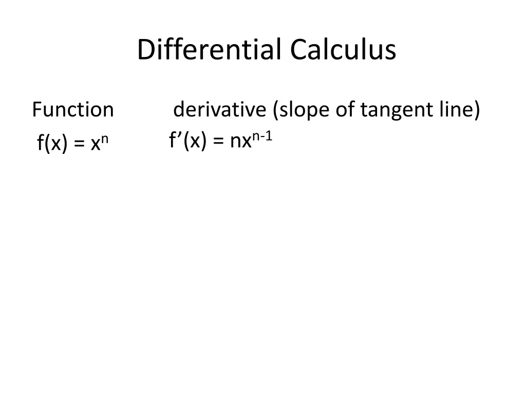 differential calculus