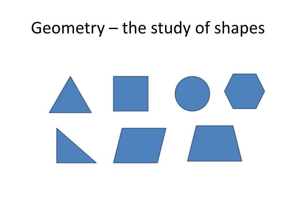 geometry the study of shapes