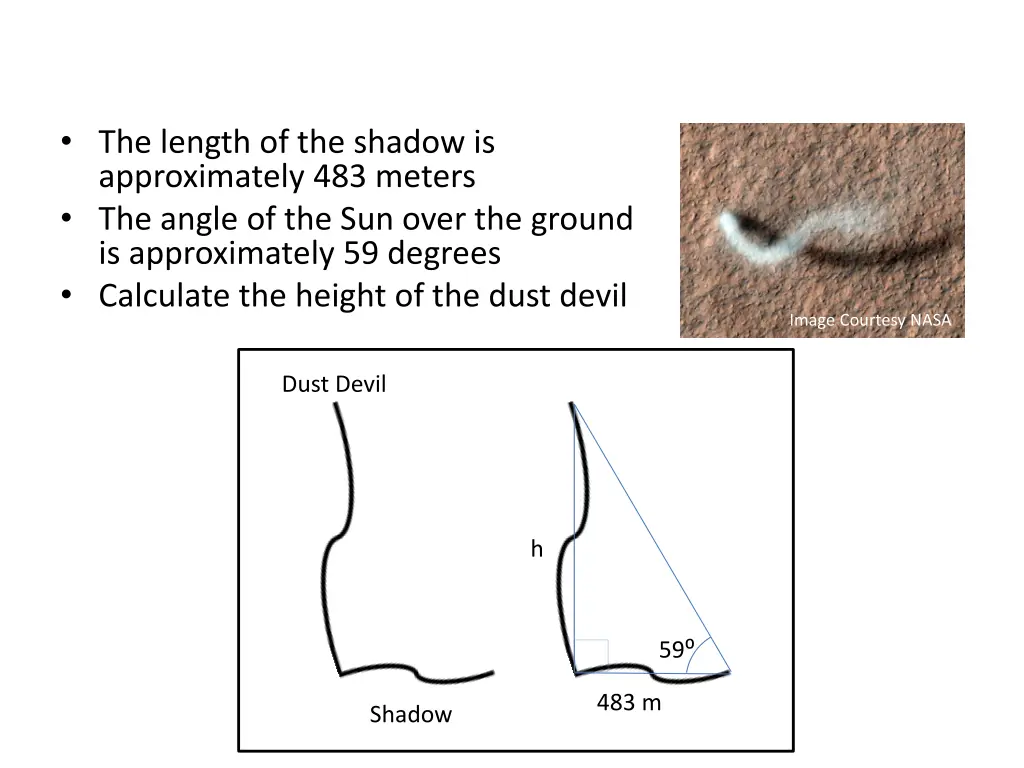 how tall is this martian dust devil