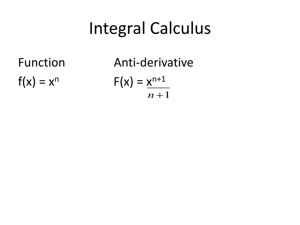 integral calculus