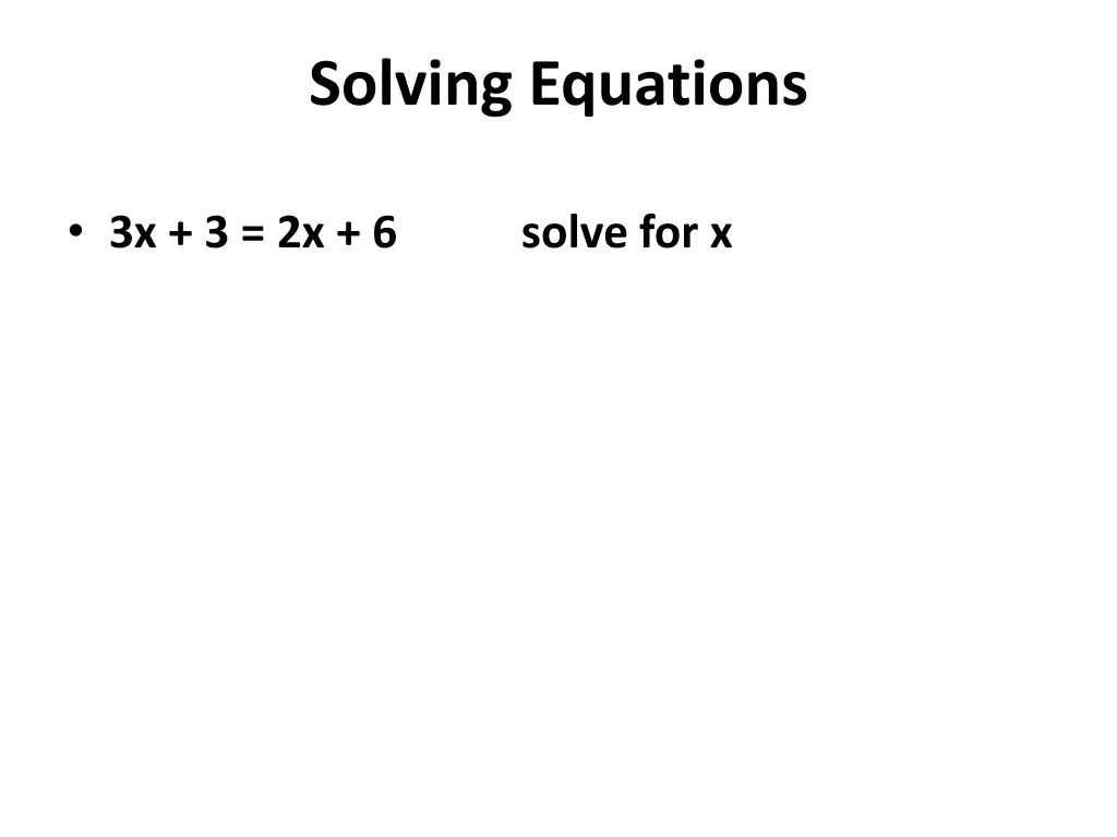 solving equations