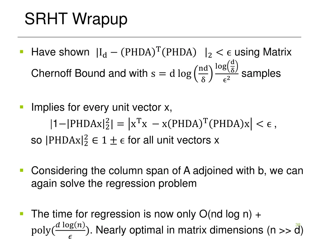 srht wrapup