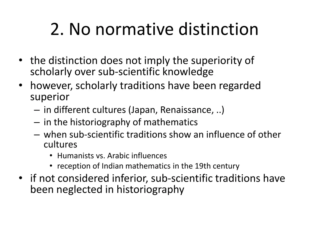 2 no normative distinction