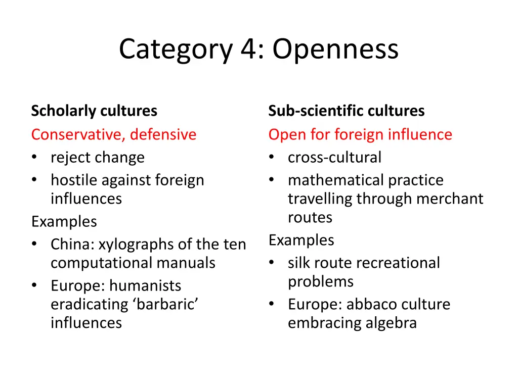 category 4 openness