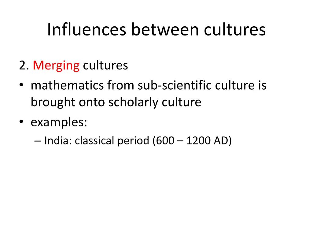 influences between cultures 1