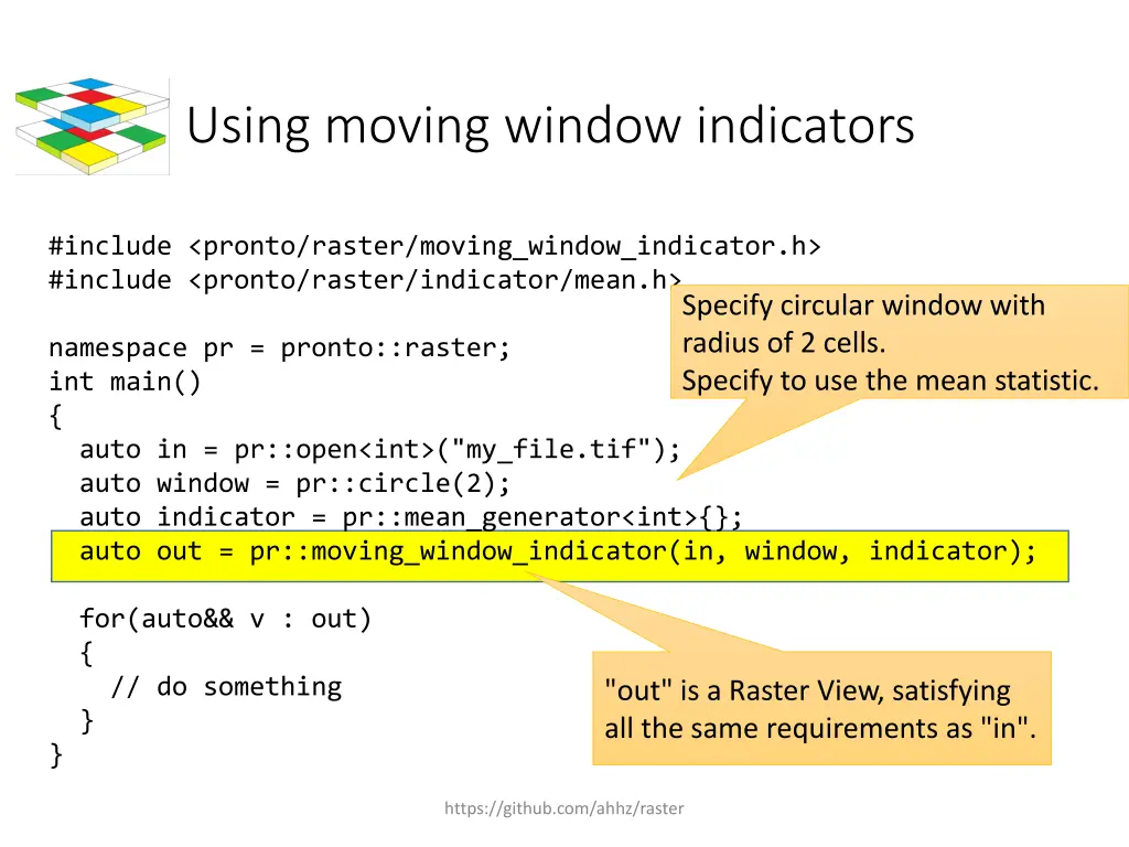 using moving window indicators