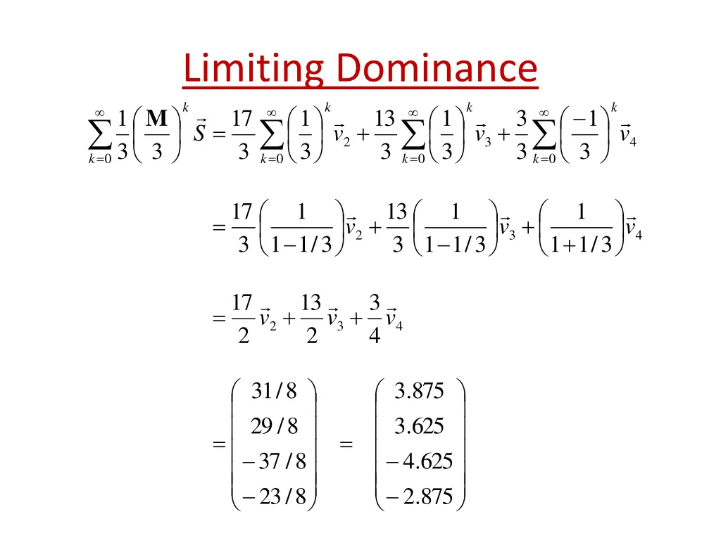 limiting dominance 3 3 0 k