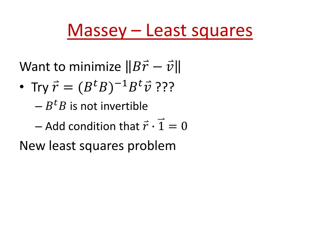 massey least squares