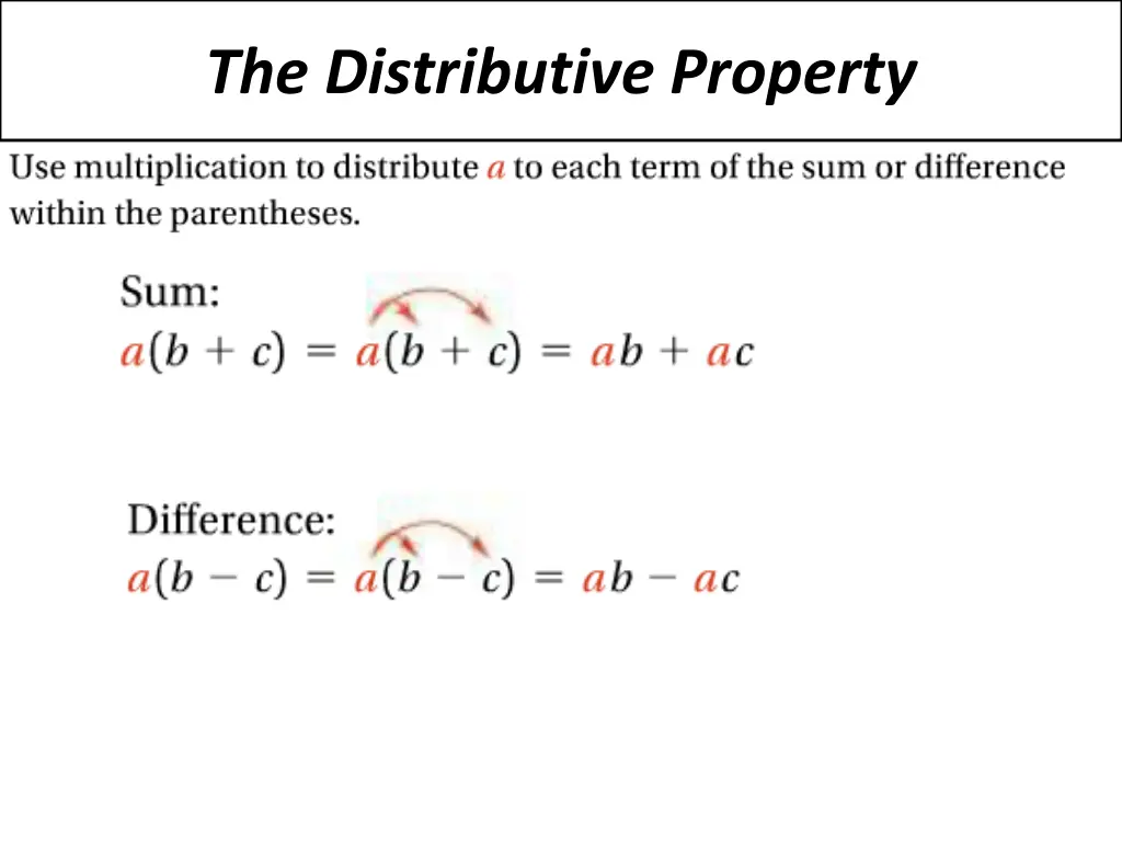 the distributive property