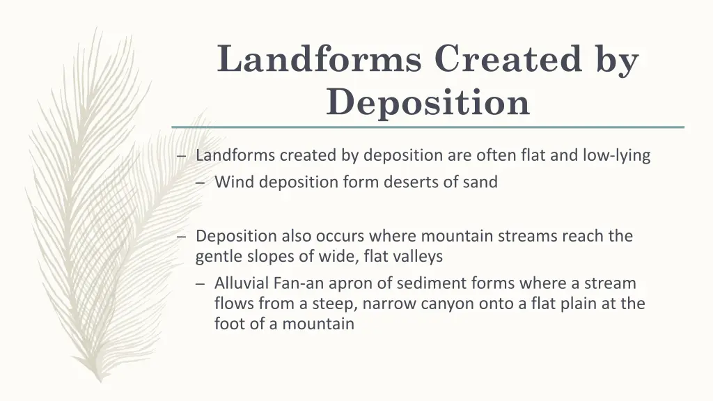 landforms created by deposition