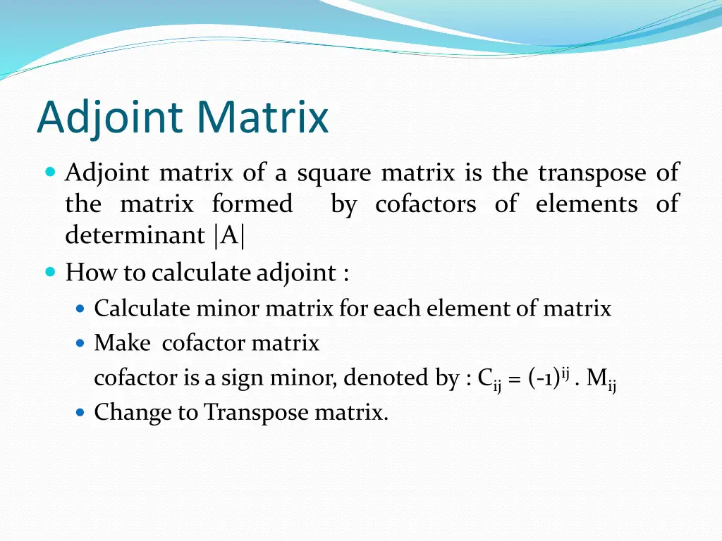 adjoint matrix