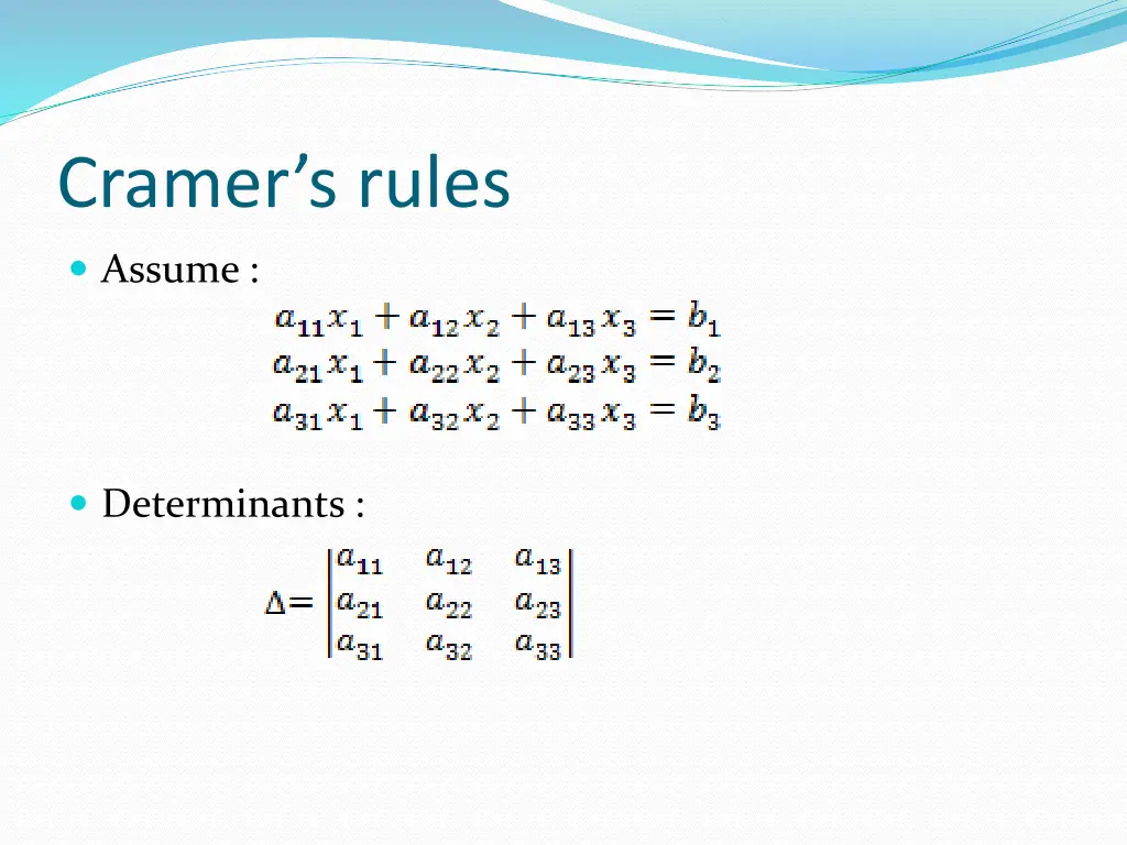 cramer s rules